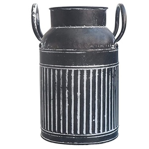 New Trending Manufacturer & Exporter of <b>Galvanized</b> Milk Container Classic Indian Stylish Planter Handmade Milk Can - Product Image 3