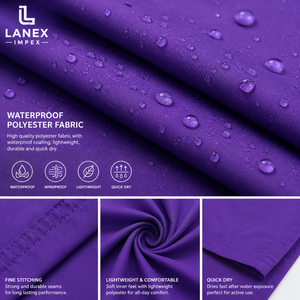 Shorts de Baño Personalizados para Hombre, Impermeables, de Secado Rápido, en Color Morado, Ligeros, de Poliéster, con Cintura Elástica y Cordón Ajustable - Product Image 5