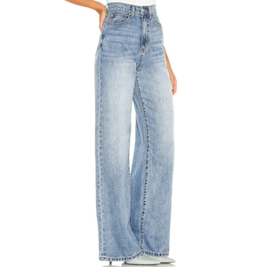 Pantalon en jean décontracté taille haute pour femme, coupe ample, style vintage, nouvelle collection, qualité supérieure, prix raisonnable - Product Image 4