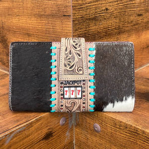 Hot Sale Hand Tooled Ladies RFID Blocking Long <b>Wallet</b> Fashionable Genuine Leather Clutch Western Cowhide Travel Daily Use <b>Wallet</b> - Product Image 2
