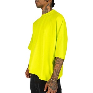 Camiseta de Hombre de Algodón de Manga Corta, Cuello Redondo, Color Sólido, Talla Grande, Estilo Casual, Corte Regular - Product Image 2