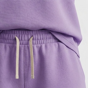 Conjunto de 2 Piezas para Mujer, Shorts de Punto Sólido, Manga Corta, Cuello Redondo, Corte Holgado, Informal, para Primavera/Verano, Largo por Encima de la Rodilla - Product Image 5