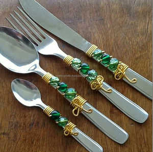 Cuillères européennes modernes en argent, ornées de motifs floraux, finition miroir, écologiques, de haute qualité, avec logo personnalisé, ensembles de couverts à vendre - Product Image 4