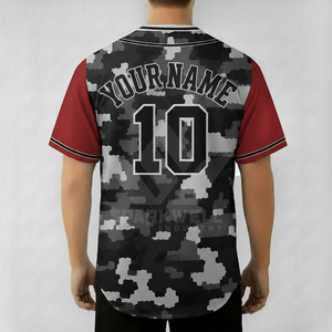 Camiseta de Béisbol SPARKWELL Personalizada para Hombre, Estampado por Transferencia de Calor, Manga Corta, Cierre de Botones, Poliéster Transpirable de 140g - Product Image 4