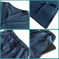 Conjunto de Uniformes Médicos Unisex para Hospital, Top con Cuello en V y Pantalones Cargo, Uniformes de Enfermería al por Mayor en Algodón y Poliéster