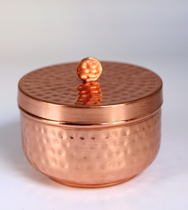 Handmade Vintage Pure Copper Airtight Dishwasher Safe Eco-Friendly Kitchen Storage <b>Container</b> Tableware for Spice Dry Fruit Tea - Product Image 6