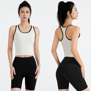 เสื้อชั้นในกีฬาสำหรับผู้หญิง ยี่ห้อ Six Trend Sports แบบมีโลโก้สั่งทำพิเศษ สายไขว้หลัง รองรับแรงกระแทกสูง ระบายอากาศได้ดี ซับเหงื่อ ผลิตจากโพลีเอสเตอร์/ไนลอน เหมาะสำหรับออกกำลังกาย โยคะ และเล่นกีฬา - Product Image 1