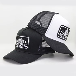 Casquette de camionneur sportive pour homme avec logo brodé, maille respirante, calotte rigide, protection solaire en sergé, style hip-hop, casquette trucker à fermeture snapback en plastique - Product Image 3