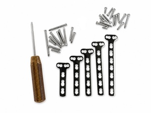 Plaque de fixation orthopédique standard en acier inoxydable 316L de 4,5 mm, 3 à 10 trous, avec vis de 4,5 mm, lot de 70 pièces - Product Image 4
