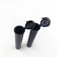 Tubes en plastique noirs King Size anti-effraction, étanches à l'air et à l'eau, avec bouchon à pression et anneau de sécurité, personnalisables et résistants aux enfants
