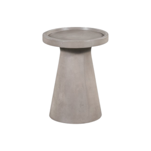 Modern <b>Round</b> <b>Concrete</b> Side <b>Table</b> Cement End <b>Table</b> Minimalist Hourglass Stool Garden Furniture Outdoor Indoor <b>Coffee</b> <b>Table</b> - Product Image 1