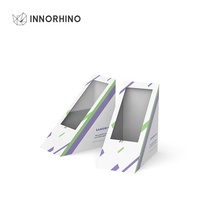 Boîte en carton pliable de qualité alimentaire pour sandwichs et sushis, avec fenêtre transparente, gaufrage, lamination mate, couleur personnalisée, biodégradable, pour boulangerie