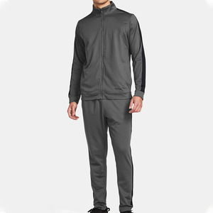 Conjunto Deportivo Ligero para Hombre, Diseño 2 en 1, Color Gris, Chaqueta y Pantalones Deportivos con Bolsillos Laterales, Ropa de Otoño - Product Image 1