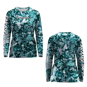 Chemise de pêche et de randonnée pour femme, personnalisée OEM, séchage rapide, couleur rose, UPF 50+, col rond, anti-UV, respirante, sublimée - Product Image 6