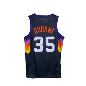 即納 バスケットボールジャージ 縫製済み # 1 ブッカー # 22 アイトン # 35 デュラント 通気性 速乾 夏 3D 刺繍 ノースリーブ 大人用 - Product Image 2