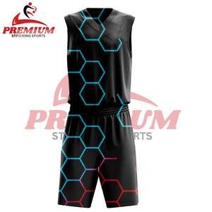 Uniforme de basket-ball personnalisé pour adultes - Imprimé, respirant, antibactérien, protection UV, évacuation de l'humidité, séchage rapide, col en V - Product Image 3