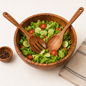 Cuillères en bois pour la cuisine, ensemble d'ustensiles de cuisine en bois de qualité supérieure avec manche ondulé pour ustensiles de cuisine antiadhésifs, ustensiles de cuisine en gros - Product Image 4