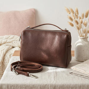 Wholesale women's handbags genuine leather shoulder <b>purse</b> private label low MOQ custom design supplier - Product Image 2