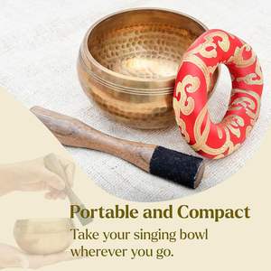 Cuenco Tibetano para Meditación, Cuenco de Sonido con Cojín y Mazo, Baño de Sonido, Sanación, Meditación - Product Image 4
