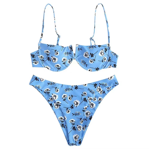 Wholesale High Quality Customized Printing Lightweight Women's Tankini Sets 1 Bikini Breathable Spandex/Polyester High Style - Product Image 1
