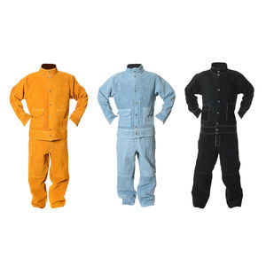 Traje de Soldadura de Cuero Resistente al Fuego para Trabajos Pesados, Chaqueta y Pantalones Incluidos, Protección Corporal, Ropa de Trabajo para la Construcción - Product Image 6