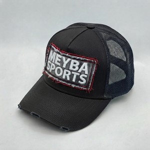 Casquette Trucker Noire en Maille Meyba Sports, 6 Panneaux, Réglable, Logo Brodé sur le Panneau Avant, Style Urbain, Unisexe, Adulte, Décontractée, Printemps - Product Image 4