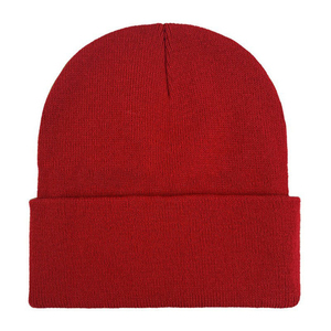 Unisex Solid Color Knit Beanie Hat 100% Acrylic Cuffed <b>Winter</b> <b>Cap</b> Casual Style for Adults Orange - Product Image 5