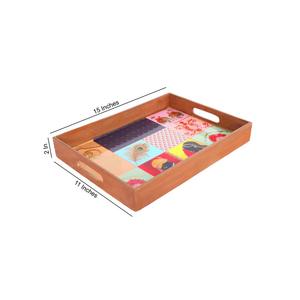 Plateau carré imprimé en MDF avec poignée, prix abordable, pour la maison, l'hôtel et la restauration, idéal pour servir les aliments – Meilleure vente - Product Image 2