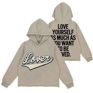 เสื้อฮู้ดดี้ผู้ชายผ้าคอตตอนผสม ปักลายเชนิลล์ ดีไซน์งานปะแบบสั่งทำ ทรงปกติ ราคาขายส่งสำหรับฤดูหนาว - Product Image 3
