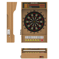 Meilleure Vente : Machine à Fléchettes Commerciale en Bois Durable avec Affichage LED Électronique et Logo Personnalisé, Jeux de Fléchettes Inclus, pour l'Exportation