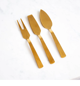 Brass <b>Cheese</b> <b>Set</b> for Dinner Parties Serving <b>Cheese</b> Party Wedding Table Top 3 PCS <b>Cheese</b> Tools Kitchen Accessories - Product Image 3