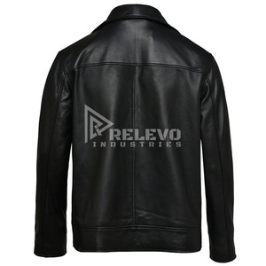 Eco-Friendly Vegetable Tanned <b>Leather</b> <b>Jacket</b> | Sustainable Luxury Menswear Supplier Printed Zip-Front <b>Men's</b> <b>Jacket</b> - Product Image 3
