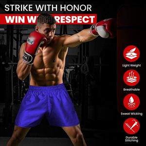 Pantalones Cortos de Boxeo Unisex Personalizados OEM, Sublimación, Artes Marciales, Acabado Satinado, Transpirables, Absorben la Humedad, Venta al Por Mayor de Fábrica OEM - Product Image 3