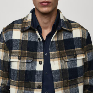 Camisa de Franela para Hombre de Primera Calidad, Ligera, Transpirable, Ecológica, de Algodón y Lana, Casual, Antiarrugas, Totalmente Personalizable, Último Modelo - Product Image 5