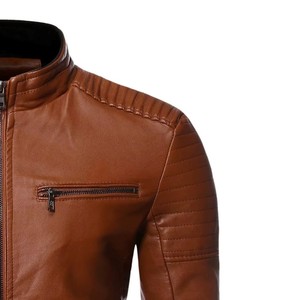 Veste en cuir gaufré croco personnalisée, veste de motard en cuir véritable, vêtements d'extérieur pour hommes, veste de motard tendance, fournisseur d'usine OEM - Product Image 2