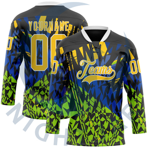 Nuevo Conjunto de Uniforme de Hockey sobre Hielo con Diseño Personalizado, Jersey y Pantalones 100% Poliéster de Secado Rápido, Transpirable y Anti-UV con Logotipo Personalizado - Product Image 6
