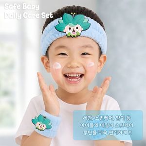ชุดที่คาดผมและสายรัดข้อมือสำหรับเด็ก ลายการ์ตูนสีฟ้า ปรับได้ ผลิตจากผ้าฝ้าย สไตล์หวาน ใช้ได้ทุกวัน - Product Image 2
