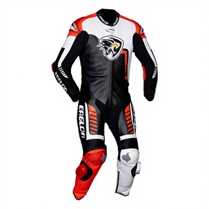Traje de Motociclismo Personalizado para Hombre, de Cuero Vacuno/Canguro, Mono de Una Pieza, Traje de Piloto, con Protección OEM CE, Manga Larga 280 - Product Image 1