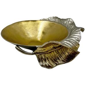 Tazón de Metal Plateado con Base Dorada para Frutas y Aperitivos, Tazones Decorativos Artesanales, Precio al por Mayor - Product Image 2
