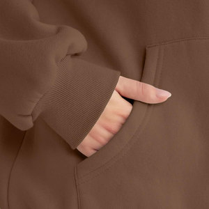 Sudaderas con capucha extragrandes personalizadas para mujer, al por mayor, de algodón grueso, forro polar, doble capucha, ropa urbana para mujer - Product Image 5