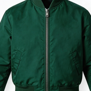 Custom Greek Letter Leather Jacket Embroidered Green <b>Quilted</b> Unisex Winter Coat Wholesale OEM Manufacturer Distributors Reliable - Product Image 3