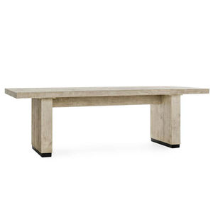 Midcentury Industrial <b>Vintage</b> Solid Mango Wooden Thick Pattern Square Shape Top & 2 Pedestal Base White Finish Home Dining <b>Table</b> - Product Image 1