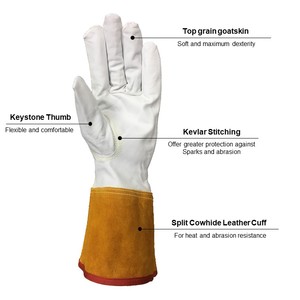 Working Gloves Fire <b>Pits</b> Grilling Welding Full Palm Nylon Diamond Texture Flexible Anti-Vibration General Purpose - Product Image 1
