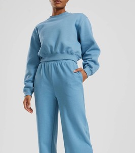 Pantalones Deportivos de Felpa para Mujer, Corte Recto, 100% Algodón, con Cordón Ajustable, Servicio OEM al por Mayor, Personalizados, Estilo Jogger Oversize para Invierno - Product Image 4