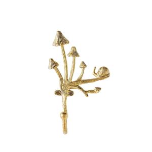 Cast Brass Mushroom And Branches Luxury Wall Hooks Home Decor Living Room Wall Mount Decorative Hook & Holder <b>For</b> <b>Clothes</b> Hanger - Product Image 1