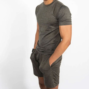 Ensemble de t-shirts à manches courtes pour hommes, bleu marine, col rond, coupe ample, décontracté, respirant, 100% coton jersey tricoté, imprimé à motifs - Product Image 3