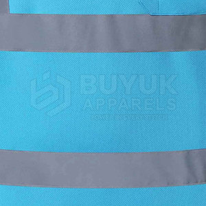 เสื้อทำงานนิรภัยแขนสั้น ระบายอากาศ แห้งเร็ว มองเห็นได้ชัดเจน ผลิตจากโพลีเอสเตอร์ 100% สำหรับงานจราจร - Product Image 6