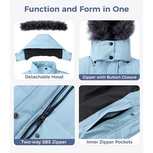 Chaqueta de Invierno Acolchada para Mujer, Moderna y a la Moda, de Tela Tejida Transpirable, Resistente al Viento, Aislante y de Secado Rápido - Product Image 6