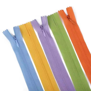 Factory Direct Sale Colorful Wholesale 3# Nylon Invisible Hidden <b>Zipper</b> Apparel <b>Zippers</b> for Dress Garments - Product Image 1