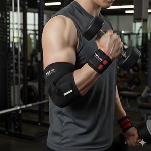 Rexfit Sport Mangas de Neopreno para Codo, Soporte de Compresión para Levantamiento de Pesas y Powerlifting, para Press de Banca y Entrenamiento en Gimnasio - Product Image 2
